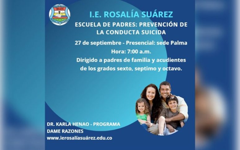 Escuela de padres: prevención de la conducta suicida