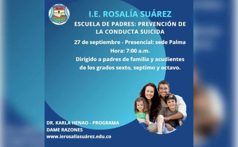 Escuela de padres: prevención de la conducta suicida