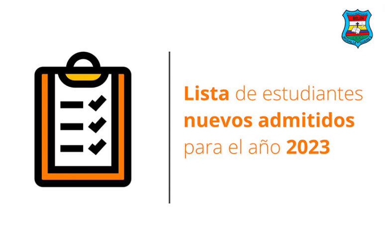 Listado de admitidos nuevos para el 2023
