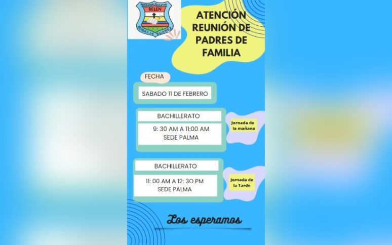 Reunión de padres de familia de bachillerato