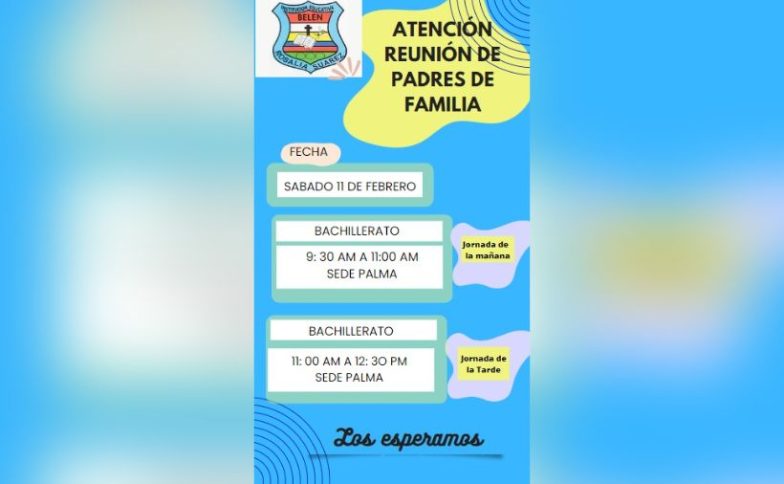 Reunión de padres de familia de bachillerato